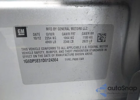 2013 Cadillac Cts Premium из США, поврежденный, VIN 1G6DP5E31D0124364